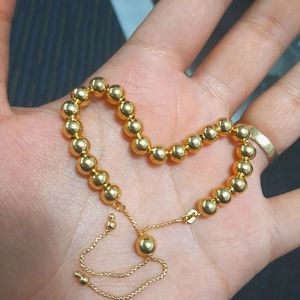 Gold over Silver beaded Bracelet